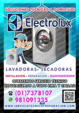 A su Hogar>Tècnicos de Lavadoras y Secadoras Electrolux • en los Olivos