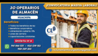Ayudante de Almacén - Huachipa - Horas Extras