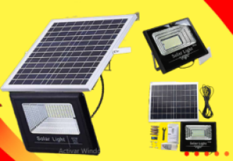 luz led con pantalla solar
