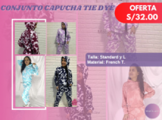 Conjunto capucha tie dye