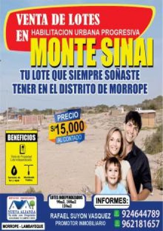 HABILITACIÓN URBANA PROGRESIVA MONTE SINAI MORROPE