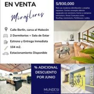 Venta DEPA de Estreno Miraflores