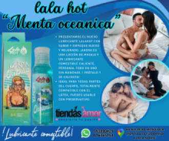 SEXSHOP LUBRICANTES LALA HOT DE SABORES A FRUTA Y COMESTIBLES