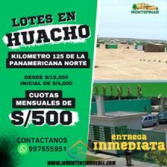 lotes desde15 mil soles en el km 125 de la panamericana norte