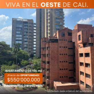 APARTAMENTO EN VENTA. OESTE - CALI.