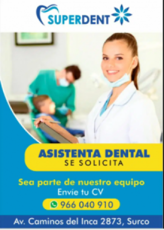 Se solicita asistenta dental