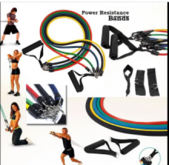 Set 5 Ligas Bandas De Resistance Gym + Accesorios + Bolso. SOMOS, RISUTIMPORT