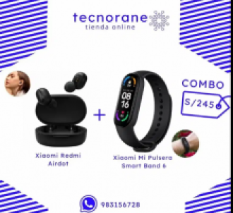 Mi band 6 y audífonos redmi