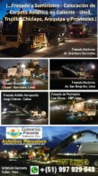 Fresado de Asfalto costo x m2 Pavimentos y Obras Viales Perú 2026