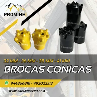 Broca Cónica 34mm 36mm Perforación de Alta Precisión