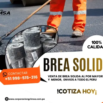 VENTA DE BREA SOLIDA AL POR MAYOR Y MENOR DESPACHO NACIONAL 