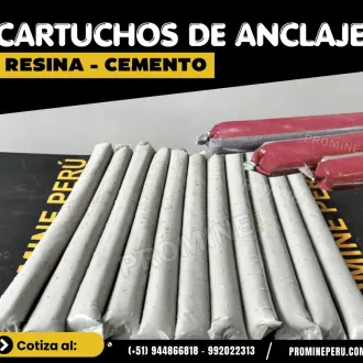 Cartuchos de cemento y resina Cápsulas de anclaje