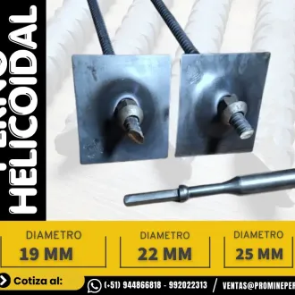 PERNO HELICOIDAL 19MM - Perno de fijación - Lima