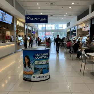 MODULO COUNTER OVALADO PUBLICITARIO PARA EVENTOS EN LIMA