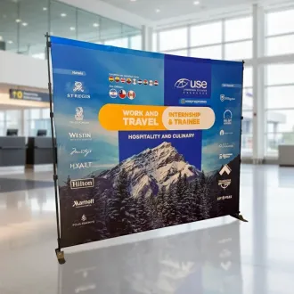 RACK BANNER AJUSTABLE EN LIMA SOPORTE PUBLICITARIO PARA EVEN