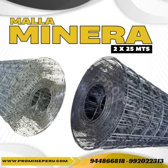 Malla minera Electrosoldada - Alambre negro