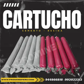Cartuchos de resina y cemento anclaje minero