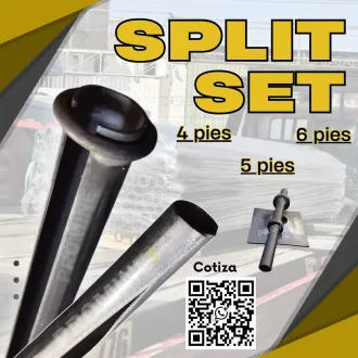 Split Set 5 pies Tubo ranurado de anclaje