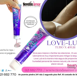 LOVE-LUB TUBO X 40GR No mancha la ropa.-No Grasoso ni pegajo