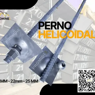 PERNO HELICOIDAL PARA MINERÍA SOSTENIMIENTO RESISTENTE Y D