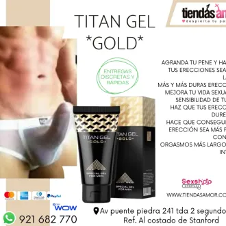 Titan Gel Gold para Agrandamiento juguetes lubricantes poten