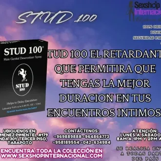 STUD 100 POTENTE RETARDANTE PARA DURAR HORAS EN TARAPOTO