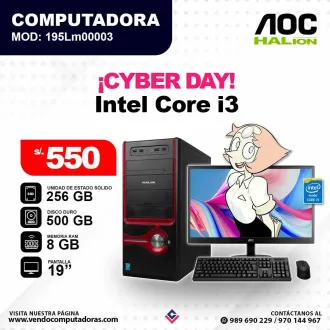 Computadora AOC & HALION Intel Core i3