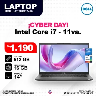 Laptop DELL Intel Core i7 - 11va. 7420