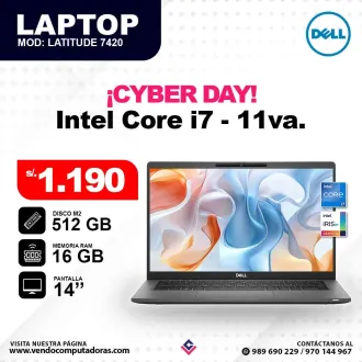 Laptop DELL Intel Core i7 - 11va. 7420