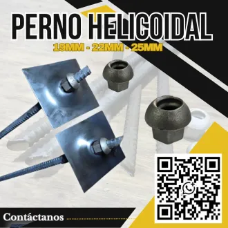 PERNO HELICOIDAL COMPONENTE DE FIJACIÓN - BARRA