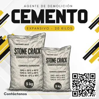 CEMENTO EXPANSIVO AGENTE DE DEMOLICIÓN CONTROLADA - TIPO I