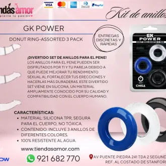 Kit de anillos para el pene Paquete de 3 juguetes lubricant