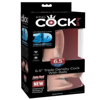 A-CONSOLADOR KING COCK PLUS 65 TRIPLE DENSIDAD CON BOLAS