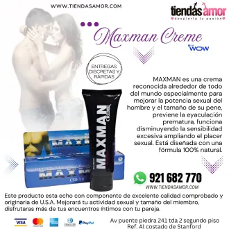 Crema retardante para erecciones Maxman Sea 50 ml juguetes l