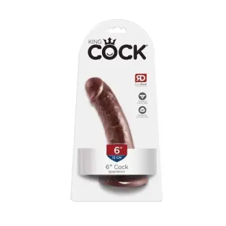 CONSOLADOR PIEL KING COCK 6 MARRON