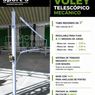 Postes de voley telescopico mobel sports
