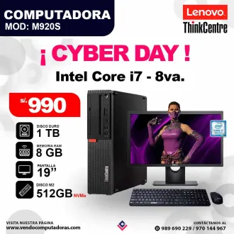 PC LENOVO THINKCENTRE Intel core i7 - 8va
