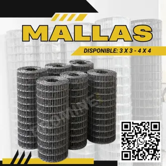 Mallas Electrosoldadas Sostenimiento - 3x3 4x4