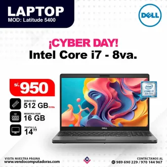 Laptop dell Core i7 - 8va. Latitude 5400