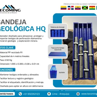 BANDEJAS GEOLÓGICAS - HQ ORGANIZACIÓN DE MUESTRAS MINERAS