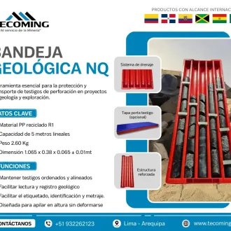 BANDEJAS GEOLÓGICAS - NQ ORGANIZACIÓN DE MUESTRAS MINERAS