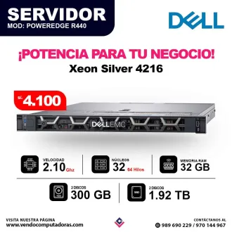 Servidor DELL PowerEdge Intel Xeon 4216