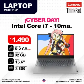 Laptop LENOVO THINKPAD Intel Core i7 - 8va - T15P