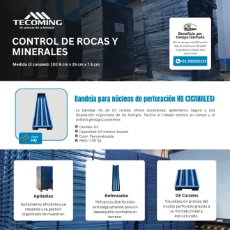 BANDEJAS DE NÚCLEOS HQ CONSERVACIÓN ÓPTIMA DE TESTIGOS