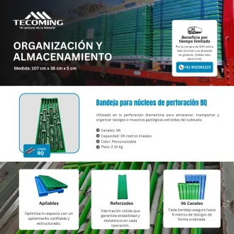 BANDEJAS DE NÚCLEOS BQ CONSERVACIÓN ÓPTIMA DE TESTIGOS