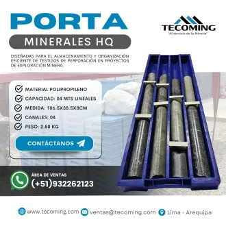 PORTA MINERAL HQ RESGUARDO EFICIENTE DE MUESTRAS