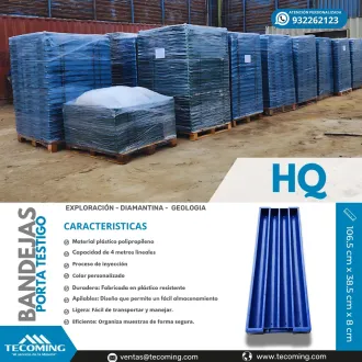 BANDEJAS PORTA TESTIGO HQ ALMACENAMIENTO ÓPTIMO DE NÚCLEOS