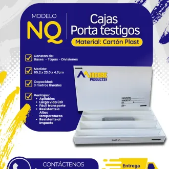 Cajas Porta testigo De material Cartón plast Mincore 