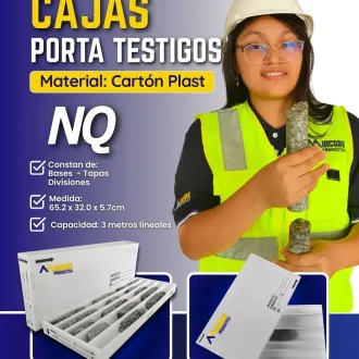 Cajas Portatestigo Cartón Plast XRP - BQ -NQ- HQ- PQ MINER