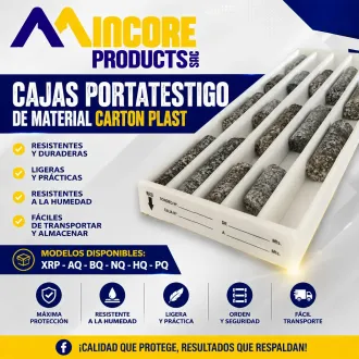 Cajas Porta testigo Cartón PlastModelos XRP-AQ-BQ-NQ-HQ-PQ